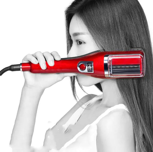 Electric Rechargeable Hair Straightening And Trimming Comb